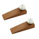 2 Pieces Lime Floral Crackle Ceramic Wooden Door Stopper